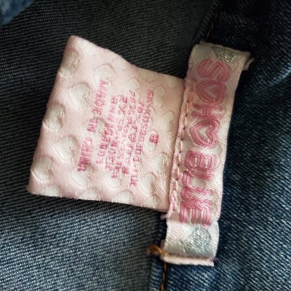 Soho Blue Girls 6 Blue Jean Denim Jacket Snap Button Cropped Long Sleeve - Picture 6 of 6